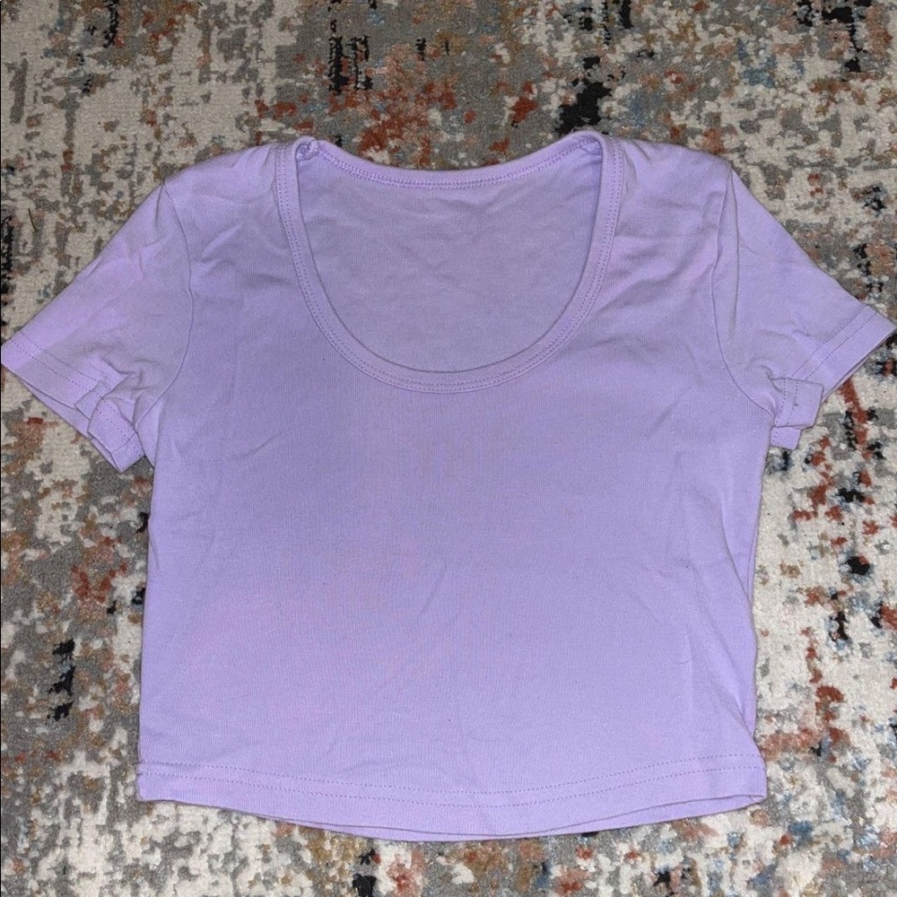 American Apparel Lavender Crop Top